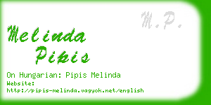 melinda pipis business card